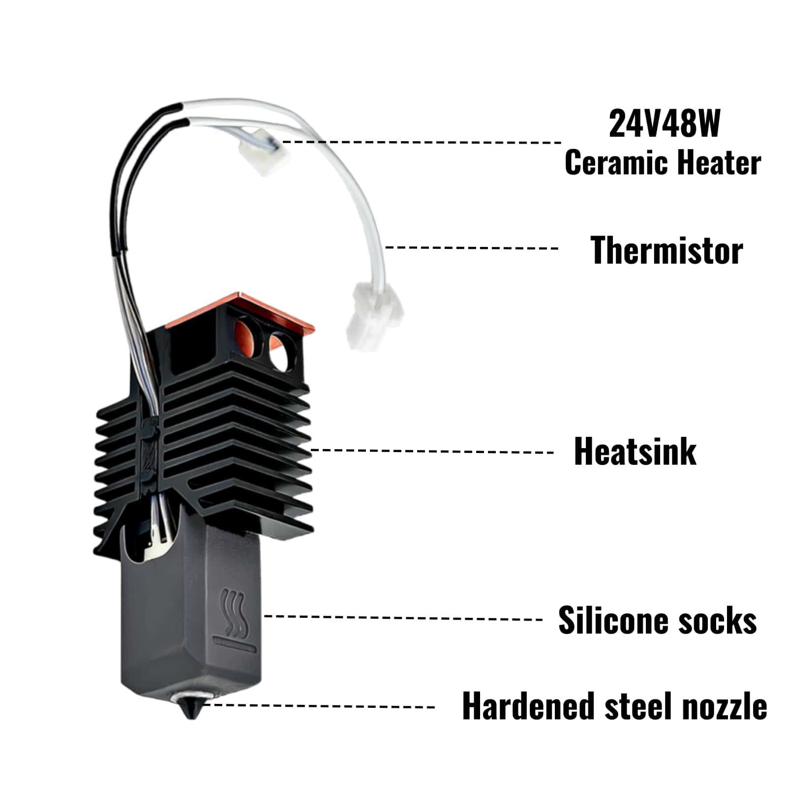 Hardened Steel Nozzle Hot End  - огляд і ціна High Flow Ceramic Hotend